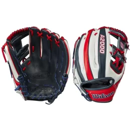 Wilson A2000 Blue and Red Gloves