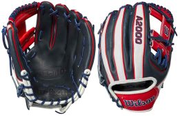 Wilson A2000 Blue and Red Gloves